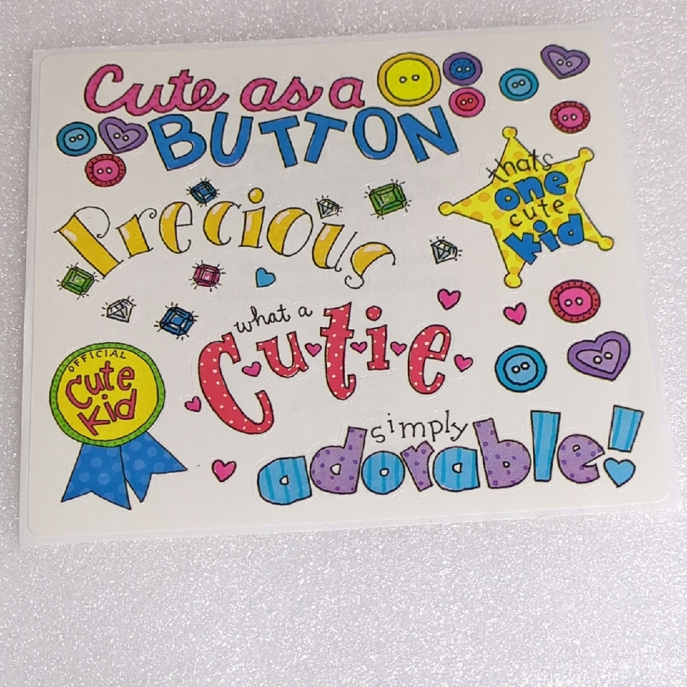 💚4/$10💚Francis Meyer Vintage Cutie Kids Sticker Sheet